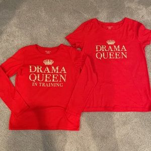 Mommy and me matching Red Shirts-Drama Queen